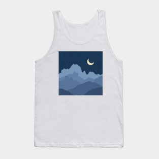 Night mountain landscape horizon Tank Top